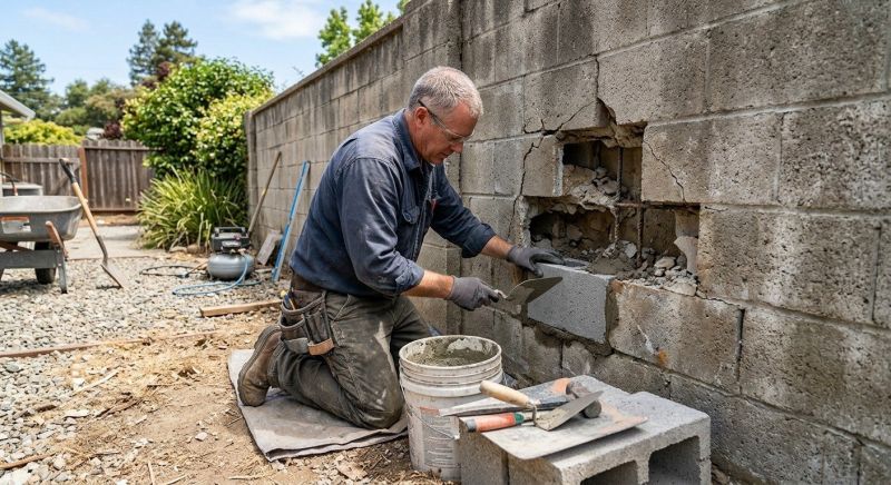 Block Wall Repair in Casselton, ND