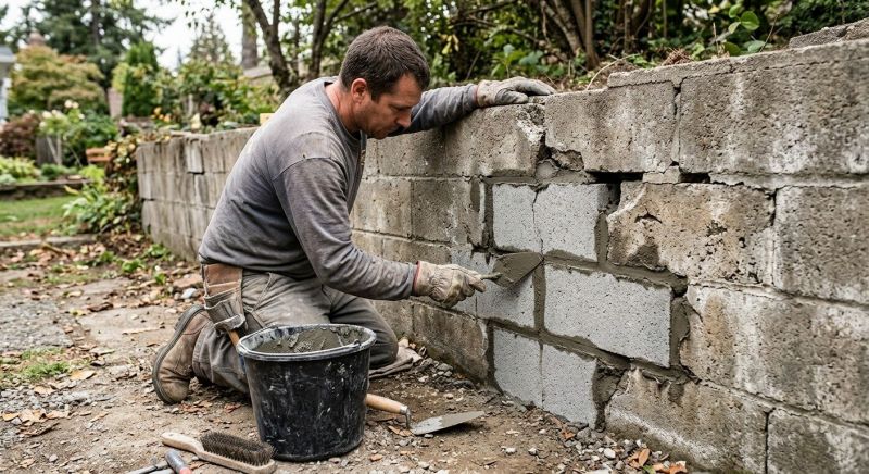 Block Wall Repair in Casselton, ND