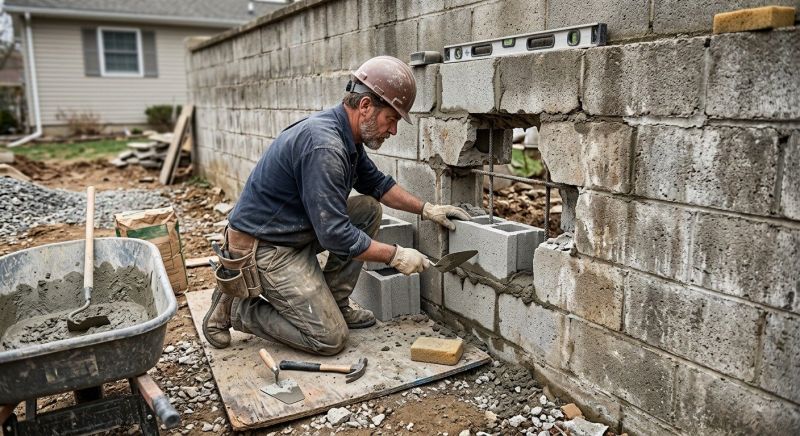 Block Wall Repair in Moorhead, MN
