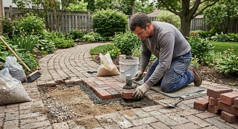 Brick Pathway Repair in Fargo, ND
