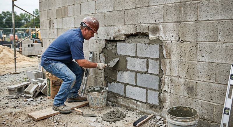 Cement Block Repair in Fargo, ND