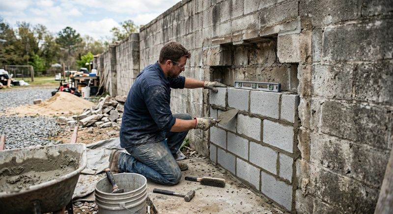 Cinder Block Repair in Fargo, ND