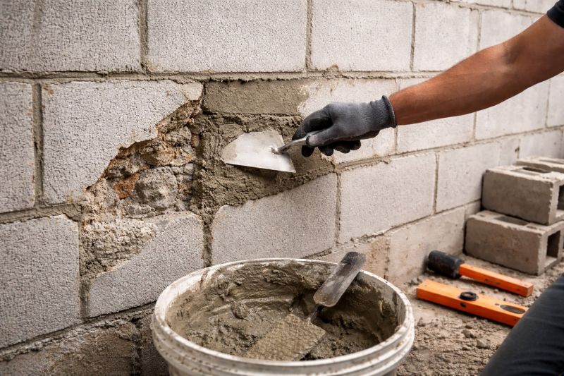 Concrete Block Wall Repair in Fargo, ND