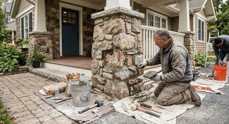 Stone Column Repair in Fargo, ND