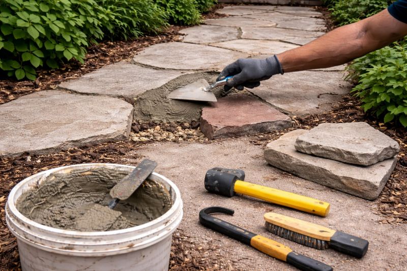 Stone Walkway Repair in Fargo, ND
