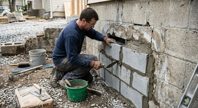 Concrete Block Wall Repair